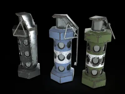 Falsh Grenade Free Free low-poly 3D model