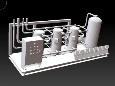 Industrial Object 03 Low-poly 3D model Low-poly 3D model