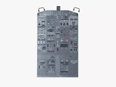Airplane Cockpit Top Panel 3D model