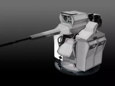  Nexter Narwhal 20 Naval Weapon Station Low-poly 3D model