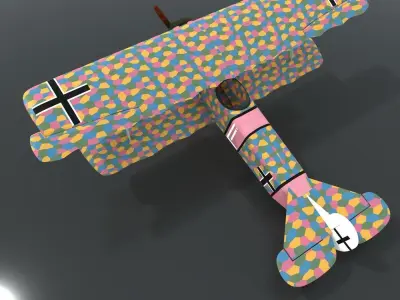Simple Fokker D VII 3D model
