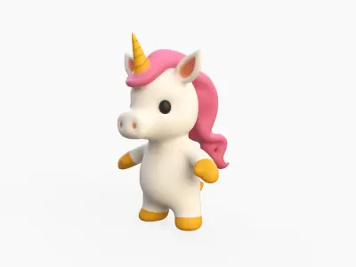 Little animal baby - Unicorn cute - Character015 Low-poly 3D model