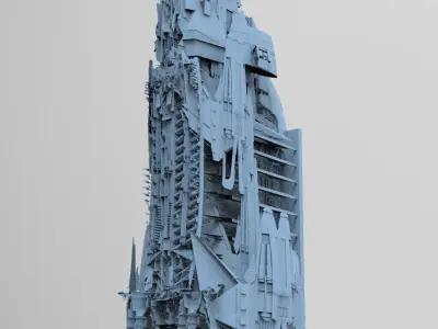 Moon Space colony Military base 5 3D model