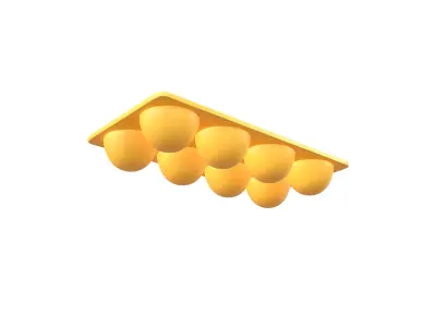 Egg Tray Storage v1 002 Low-poly 3D model