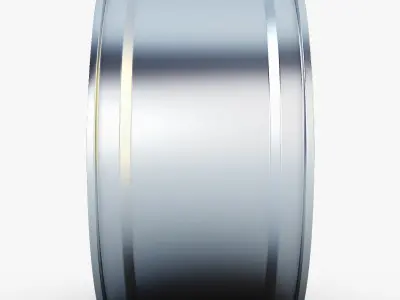 Style 303 wheel silver Mid Poly Low-poly 3D model