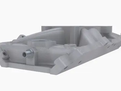 Edelbrock TM 2-0 Bigblock Chevy intake manifold Low-poly 3D model