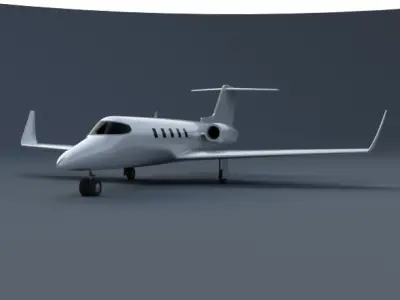 Learjet 28-29 Longhorn private jet CAD model 3D model