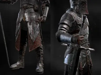 Knight Low-poly 3D model Low-poly 3D model