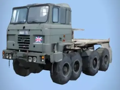 Military army truck model Low-poly 3D model