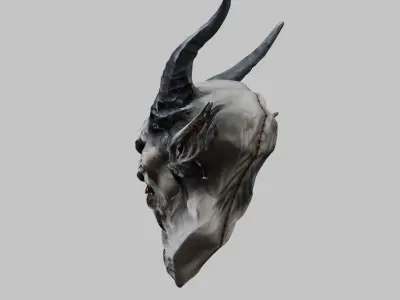 Demon Bust - 3D Model Low-poly 3D model