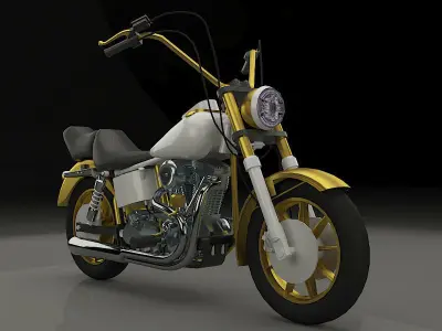 Bullet Bike Low-poly 3D model