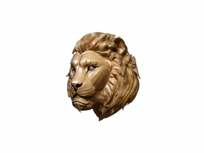 The Golden Lion Is A Majestic Symbol Of Power 3d Render 3D model