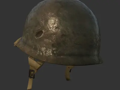 Helmet Military WW2 Soldier Army Low-poly 3D model