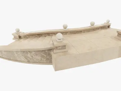 Palace Marble Staircase 3D model