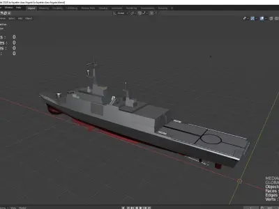 la fayette class frigate 3D model