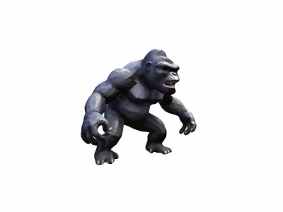 King Kong Gorilla Powerfull  Animal In The Forest 3d Render 3D model