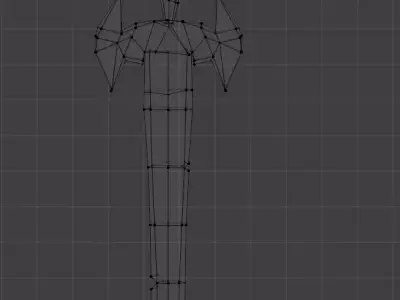 Low-Poly Hand-Painted Skull Sword Stylized Fantasy Weapon Low-poly 3D model