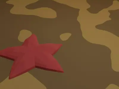 StarFish star in camouflage Free low-poly 3D model