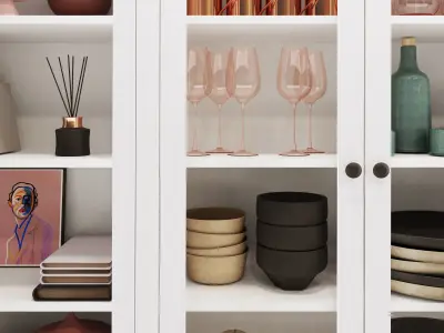 Hemnes Display Cabinet 3D model