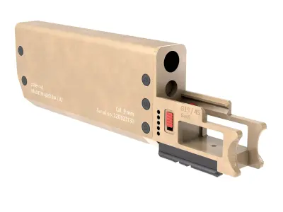 Fischer Development Suppressor FDE for Glock 19 Gen5 Low-poly 3D model