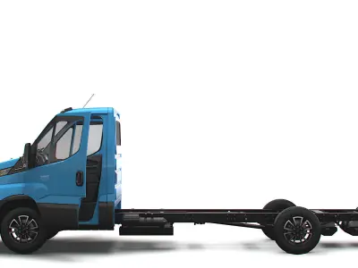 Iveco Daily Single Cab HQ Interior L4 Chassis 2023 3D model