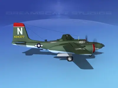 Douglas A-26B Invader V03 USAAF 3D model