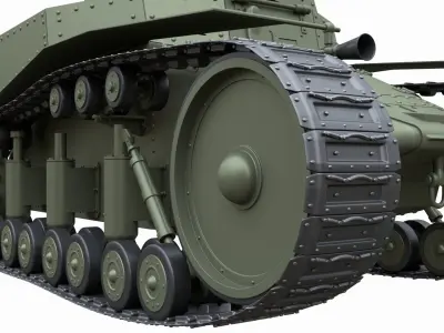 T-18 MS-1 Soviet Light Tank 3D model