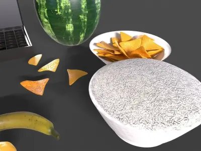 Vegetable Foods Meats and Others Collection Low-poly 3D model