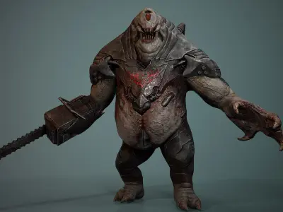 Biochemical Monster 06 Low-poly 3D model