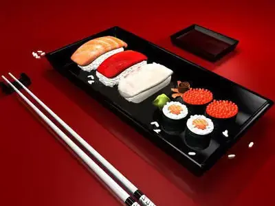 sushi plate 3D model