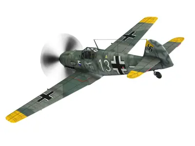 Messerschmitt - BF-109 E - White 13 3D model
