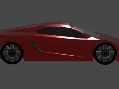 Low Poly Sport Car Free low-poly 3D model