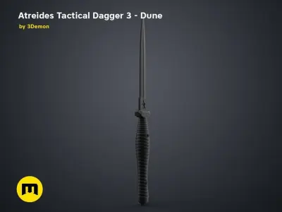 Atreides Tactical Dagger 3 - Dune 3D print model