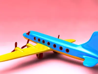 Toy airplane 3D model