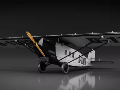 Dornier Do Bal Merkur II Low-poly 3D model