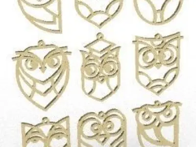 Owl set 3D print model