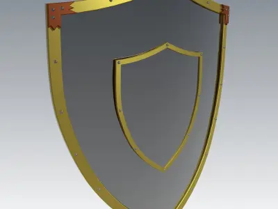 Knight Shield Low-poly 3D model
