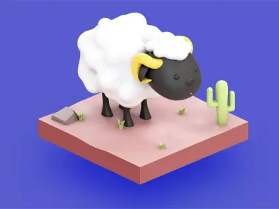 Little Sheep 3D model
