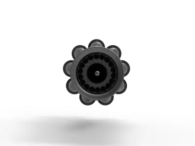 Jet engine key fob 3D print model