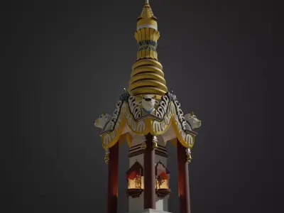 Small Hindu Temple 3D model