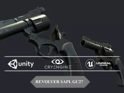 REVOLVER SAPL GC27 Game Ready Low-poly 3D model