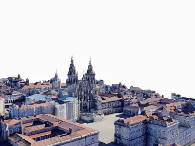 Santiago de Compostela Cathedral Low-poly 3D model