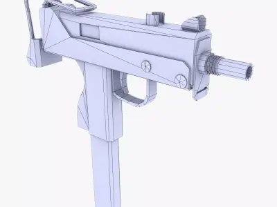 Mac 11 Submachine Gun Low-poly 3D model