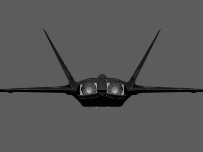 F-22 UDIM 4k Textures Low-poly 3D model