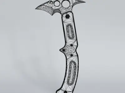 Fighter Axe Low Poly PBR 3D Model Low-poly 3D model