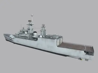INS Godavari Frigate Low-poly 3D model