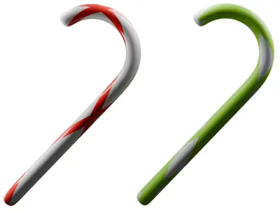 Christmas Candy Cane Free 3D model