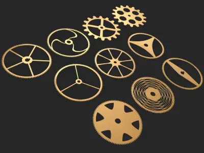 Watch Gears 3D model