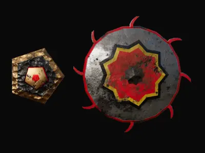 WWAATD Shields Models Free low-poly 3D model