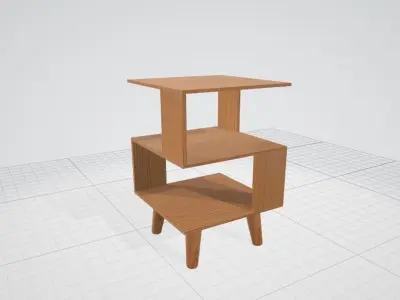 NightStand Mesa de noche Mueble Furniture Bedroom Table Free low-poly 3D model